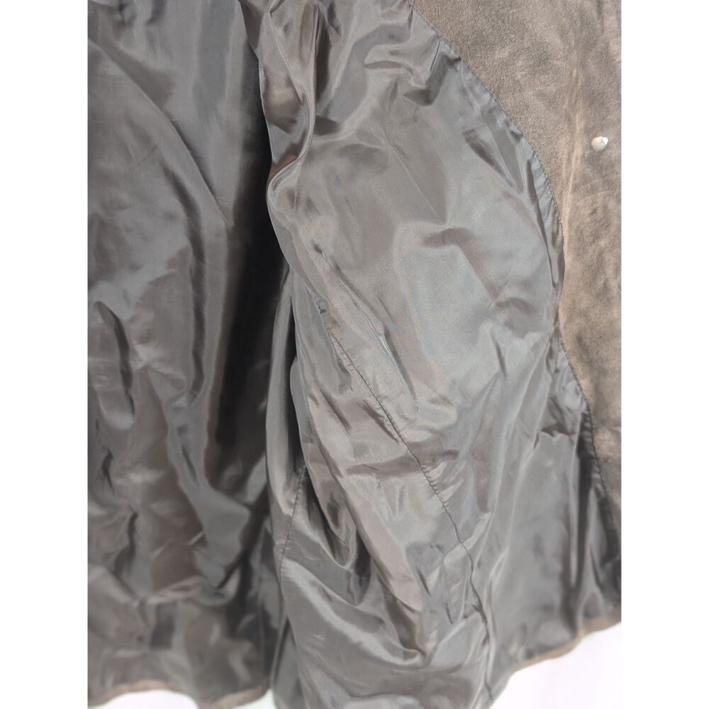 Style & Co Woman Suede Leather Coat Brown Women's Size 20W - Picture 15 of 15